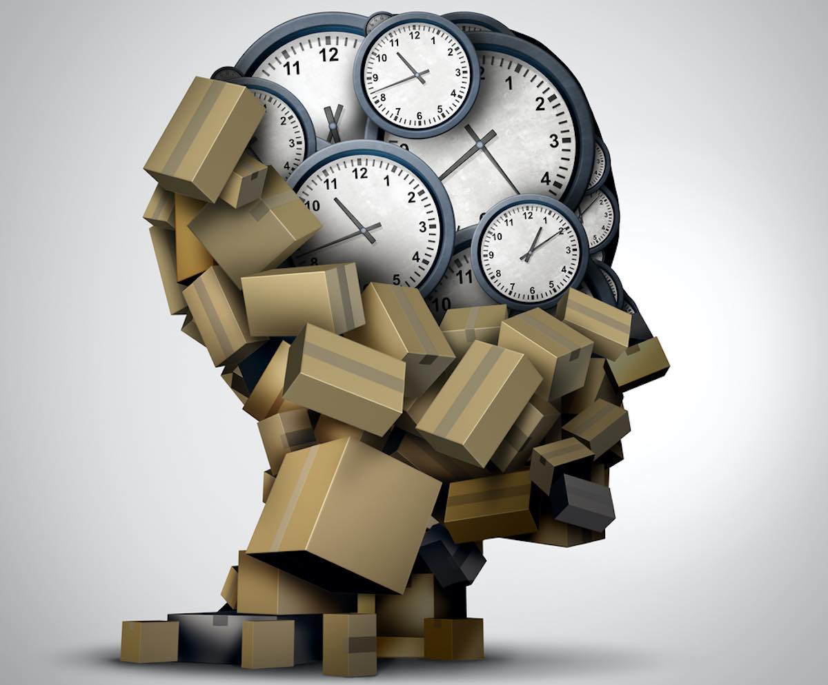 head image with clocks