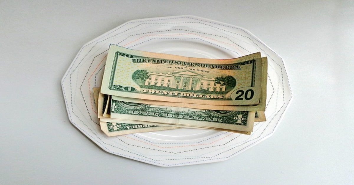 dollar-bills-on-a-plate