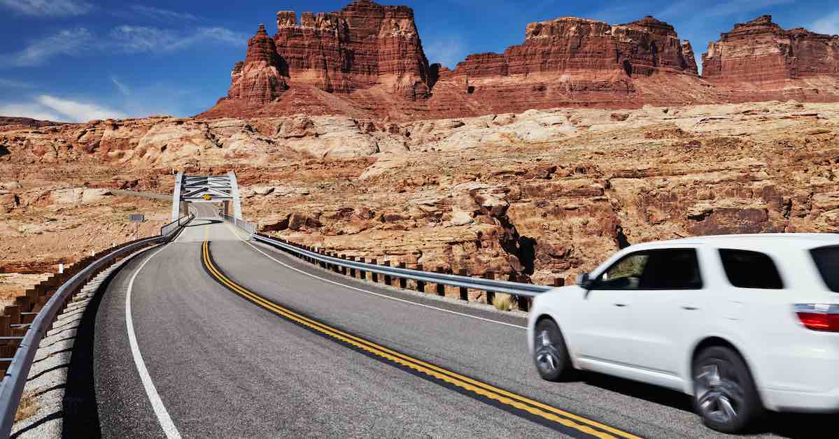 Bridge above Arizona  highway USA