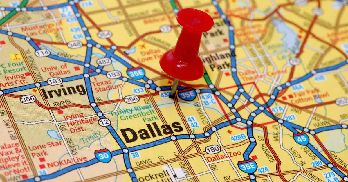 Map of Moving Companies Dallas